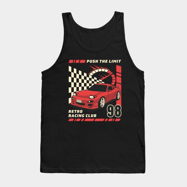 Retro Street Racing Club Tank Top by Tip Top Tee's